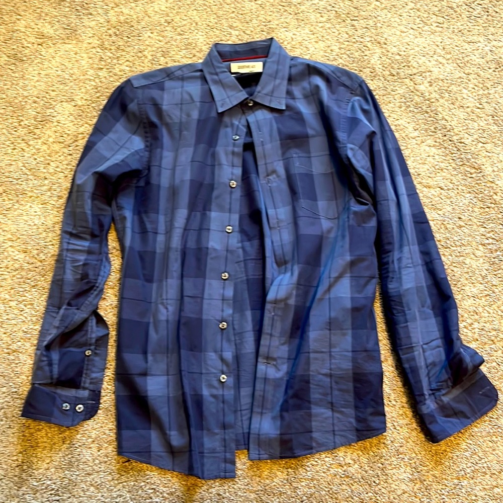 Goodthreads casual shirt. Blue check, medium slim fit.